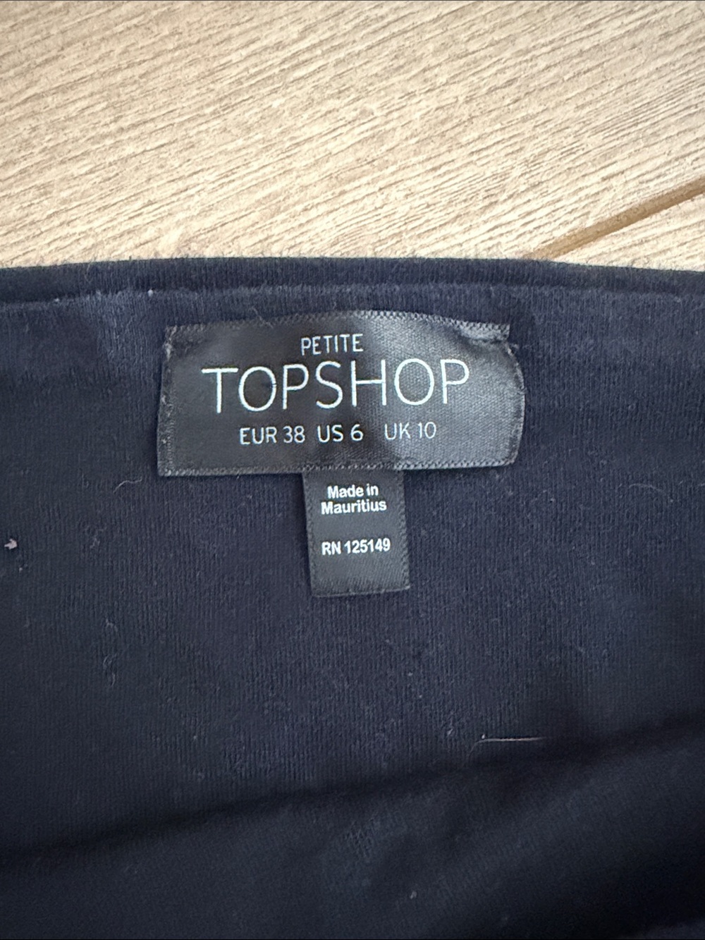 Topshop Black Strapless Tube Top - Minimalist Stretch Bandeau - Picture 2 of 2